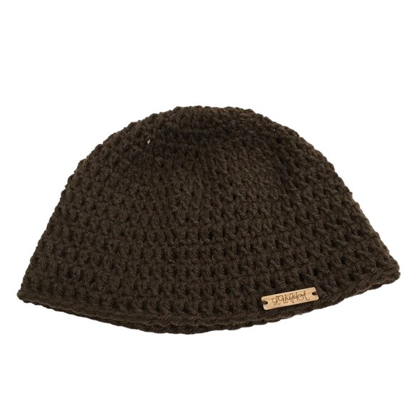 Brand New Handmade Crochet Simple Fitted Brown Beanie for Adults - Picture 3 of 6